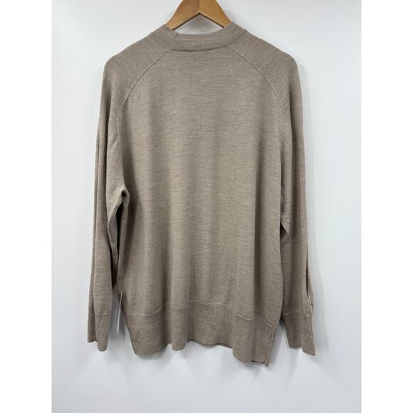 Universal Standard Sweater Womens Brown Wool Beals Cut Out Size Medium New - Picture 6 of 9